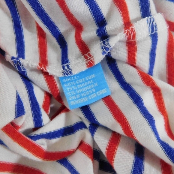 J. MCLAUGHLIN Nicola Tiered Knit Dress Red White Blue Patriotic Medium - Picture 12 of 14